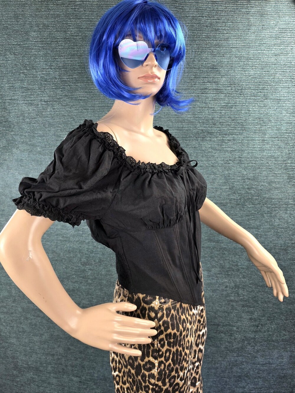 Scarlet Darkness Renaissance Peasant Top,  Black NWT - Picture 4 of 11